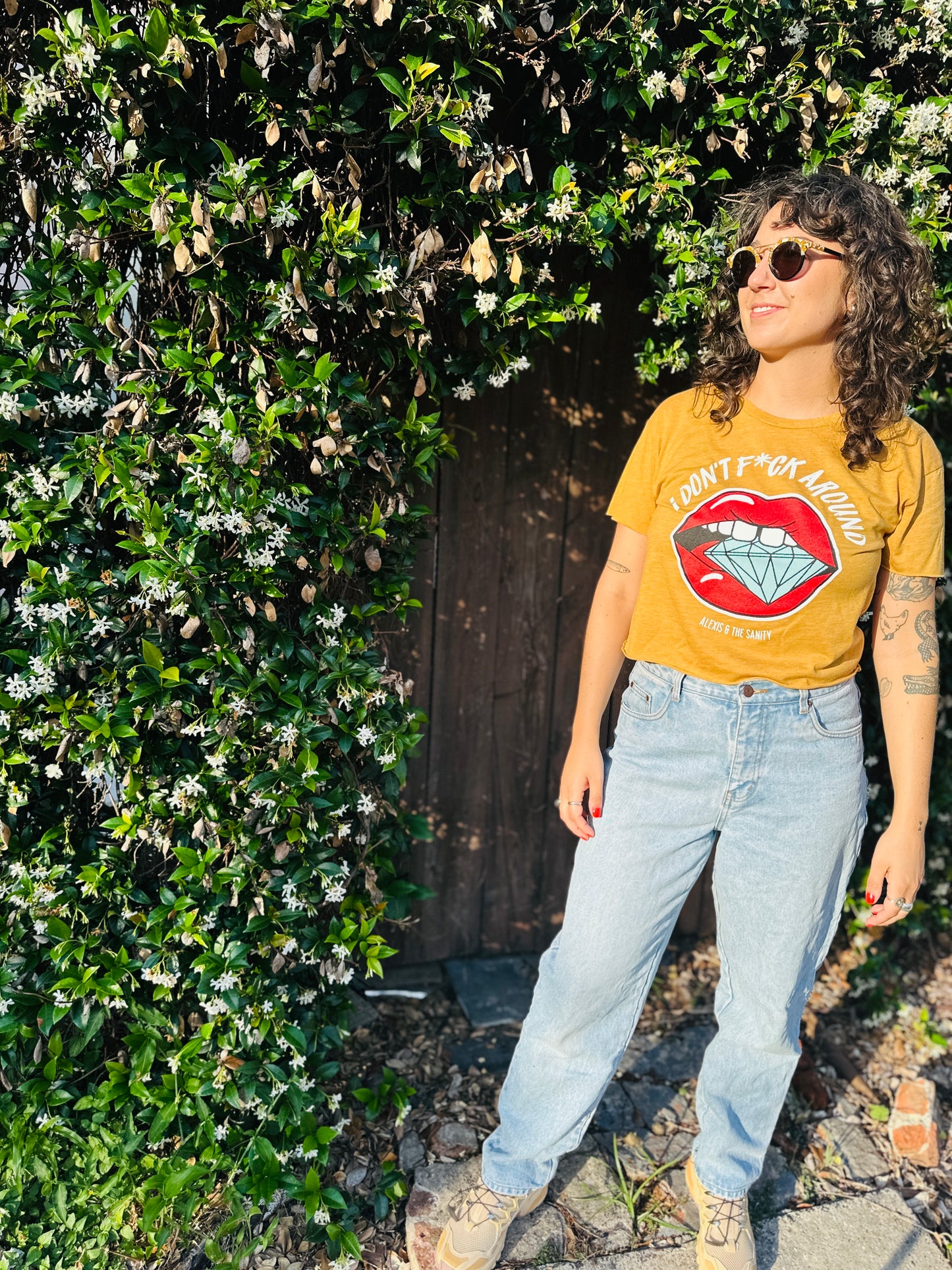 I Don't F*ck Around - Mustard - Crop Tee