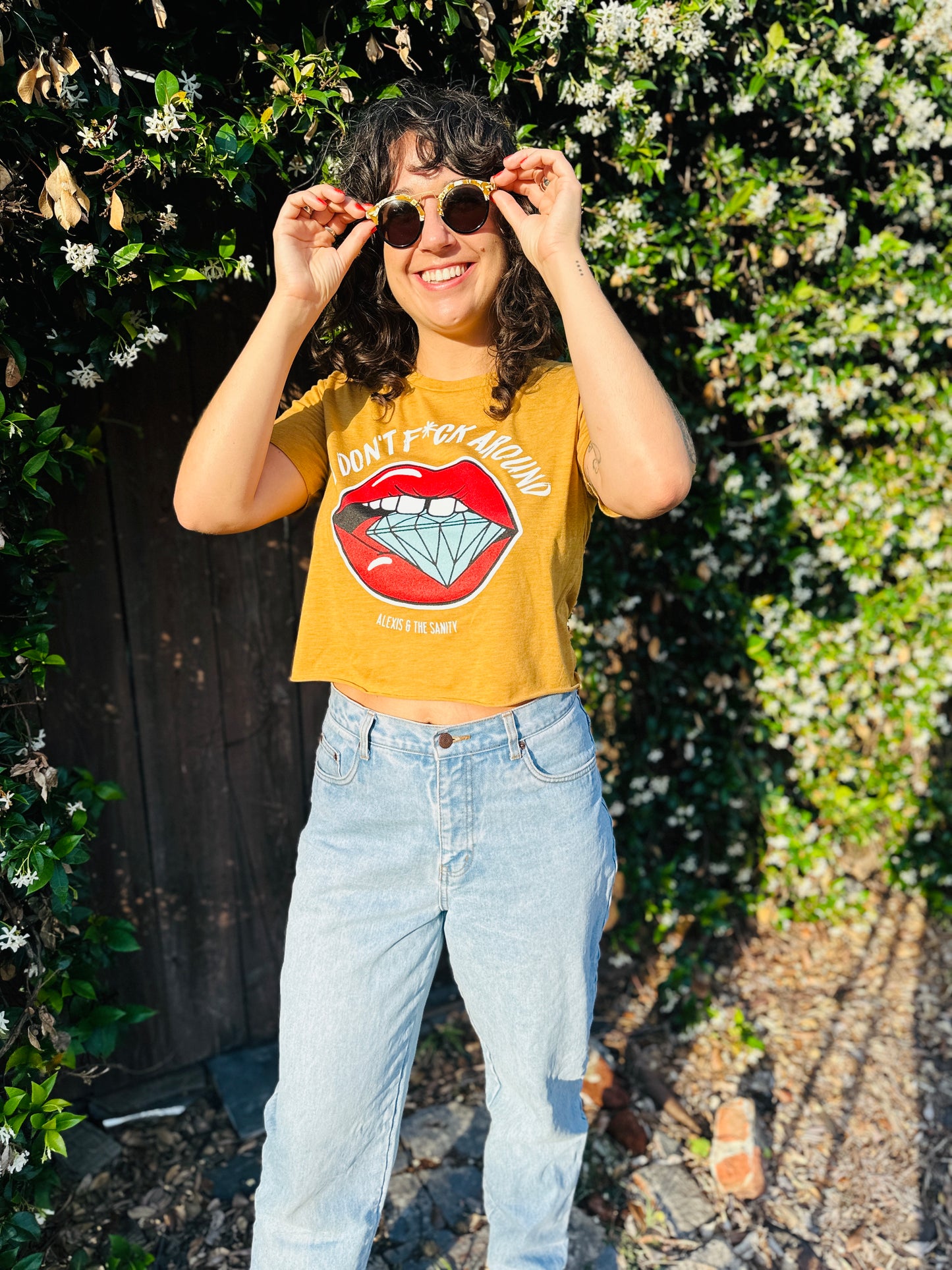 I Don't F*ck Around - Mustard - Crop Tee